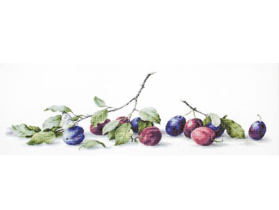 B2257 Сливи, Luca-S вишивка нитками B2257 Сливи, Luca-S вишивка нитками