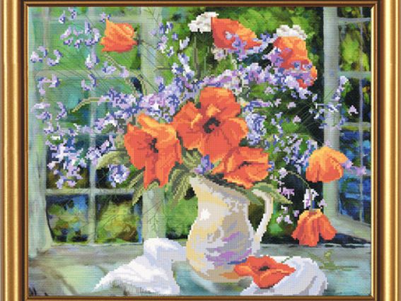 Утренняя нежность СД3027, Нова Слобода, вышивка нитками Утренняя нежность СД3027, Нова Слобода, вышивка нитками