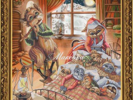 Перед сном, СР1163, Нова Слобода, вышивка нитками Перед сном, СР1163, Нова Слобода, вышивка нитками