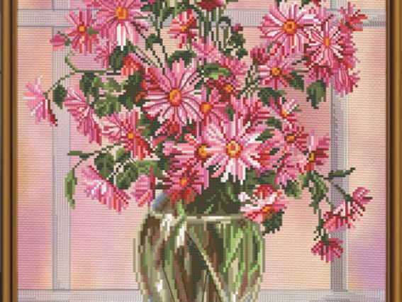 Июньский букет СР3206 Нова Слобода, Набор для вышивания нитками Июньский букет СР3206 Нова Слобода, Набор для вышивания нитками