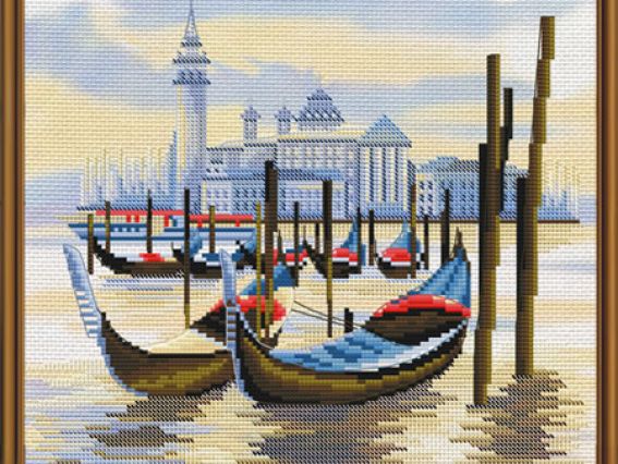 Пристань в Венеции СВ4069, Нова Слобода, Набор для вышивания нитками Пристань в Венеции СВ4069, Нова Слобода, Набор для вышивания нитками