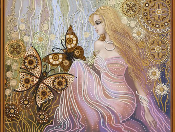 Лесная нимфа ДК2073 Нова Слобода, набор для вышивания с бісером Лесная нимфа ДК2073 Нова Слобода, набор для вышивания с бісером