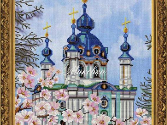 Андреевская церковь ННД 3011 Нова Слобода, вышивка нитками и бісером Андреевская церковь ННД 3011 Нова Слобода, вышивка нитками и бісером