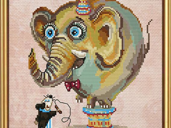 Цирковой слон, ННД5550 , Нова Слобода Набор для вышивания Цирковой слон, ННД5550 , Нова Слобода Набор для вышивания