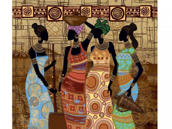 А1006 Африканские красавицы, Нова Слобода заготовка для сумки А1006 Африканские красавицы, Нова Слобода заготовка для сумки