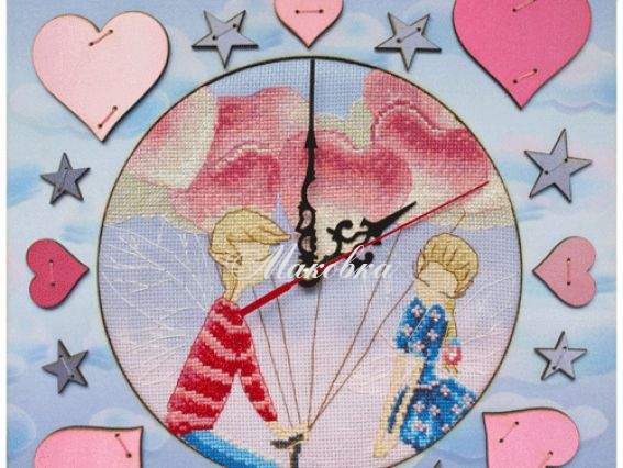 Часы с рамкой Время любви РТ6512, креативное рукоделие, Нова слобода Набор для вышивания Часы с рамкой Время любви РТ6512, креативное рукоделие, Нова слобода Набор для вышивания