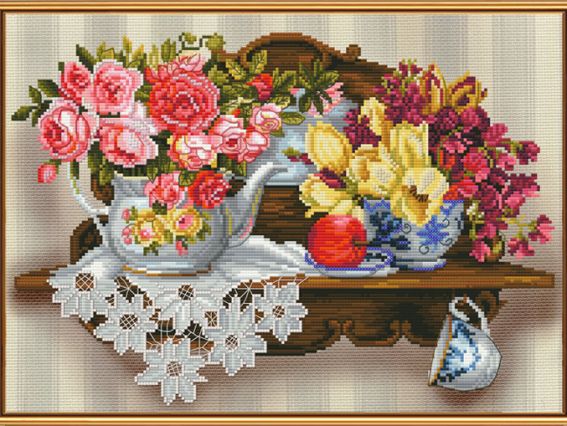 Цветочный романс, ННД3077, Нова слобода Набор для вышивания Цветочный романс, ННД3077, Нова слобода Набор для вышивания