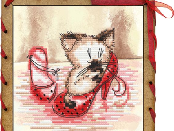 Набор креативное рукоделие Модница, ОР7555, вышивка и открытка, Нова Слобода Набор креативное рукоделие Модница, ОР7555, вышивка и открытка, Нова Слобода