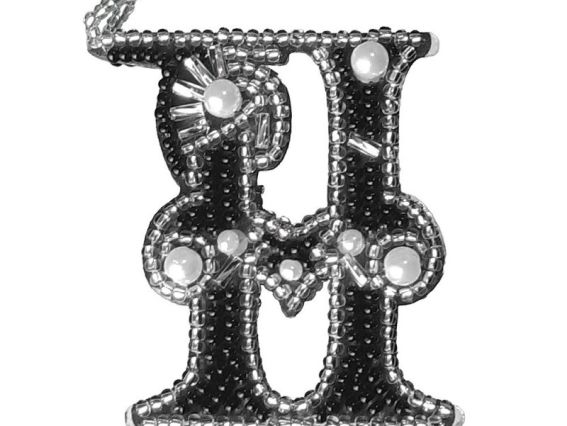 Набор для вышивания РВ2081 Буква Н (Алфавит), двухсторонняя подвеска, Нова Слобода Nova Stich