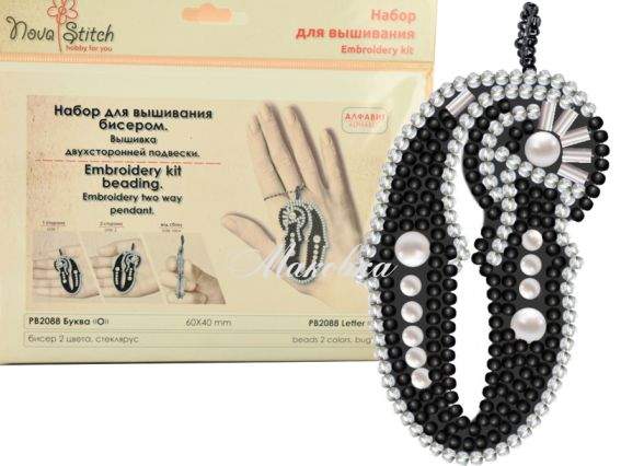 РВ2088 Буква О (Алфавит), вышивка двухсторонней подвески, Nova Stich РВ2088 Буква О (Алфавит), вышивка двухсторонней подвески, Nova Stich
