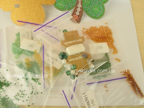 Набір для вишивання бісером брошь ВР1006 Конюшина, Нова Слобода Nova Stich