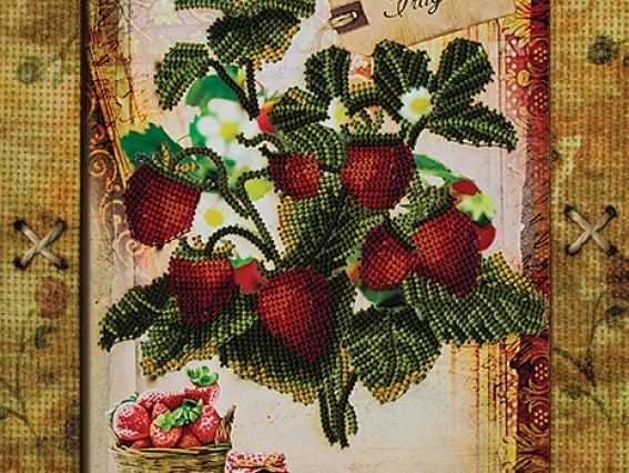 Набор креативное рукоделие Фрукты.Клубника ОР5514, Нова Слобода, с рамкой Набор креативное рукоделие Фрукты.Клубника ОР5514, Нова Слобода, с рамкой