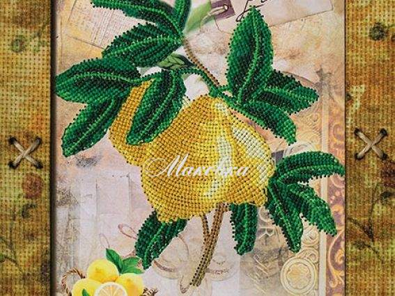 Набор креативное рукоделие Фрукты.Лимон ОР5515, Нова Слобода, с рамкой Набор креативное рукоделие Фрукты.Лимон ОР5515, Нова Слобода, с рамкой