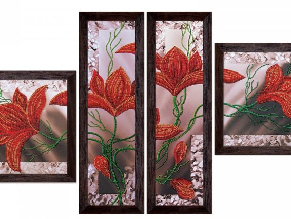 Пробуждение ДК6041, Нова Слобода, вышивка бісером, полиптих Пробуждение ДК6041, Нова Слобода, вышивка бісером, полиптих