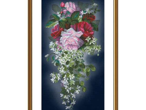 Цветочный каскад СР6235 Нова Слобода, набор для вышивания нитками