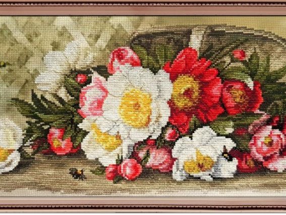 Набір для вишивання СВ3103-У Квітковий кошик, Нова Слобода