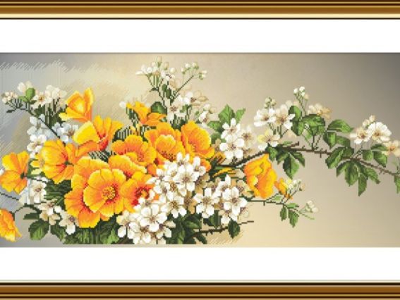 Вишневое цветение СР1500 Нова Слобода, набор для вышивания нитками