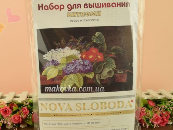 Набір для вишивання хрестом на дизайнерскій канві СР3283 Бузковий аромат Слобода 