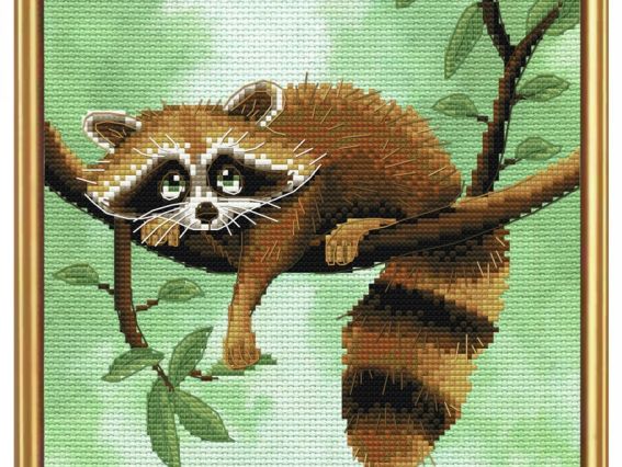 Енот СВ5559 Нова Слобода, вышивка нитками Енот СВ5559 Нова Слобода, вышивка нитками