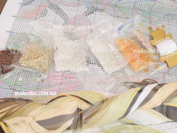 Набір для вишивання нитками та бісером Квіт весни ННД6598-У, триптих по 30х30см  Нова Слобода