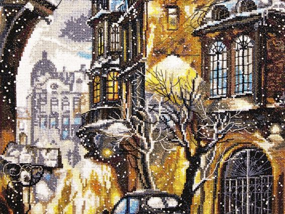 Набір для вишивання хрестом Сніг у місті (3314 РЕ), Нова Слобода