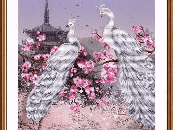 Птица счастья (Павлины) СВ3210, Нова Слобода Набор для вышивания нитками Птица счастья (Павлины) СВ3210, Нова Слобода Набор для вышивания нитками