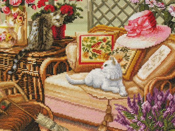 Набір для вишивання нитками та бісером Літня веранда, ННД1081 Нова Слобода