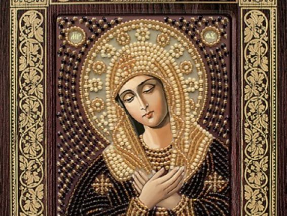 Богородица Умиление СН8022, 9х11 см, с фигурной рамкой, Нова Слобода Богородица Умиление СН8022, 9х11 см, с фигурной рамкой, Нова Слобода