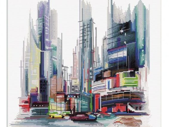 Мегаполіс НВ3100 Нова Слобода, вишивка нитками Мегаполіс НВ3100 Нова Слобода, вишивка нитками