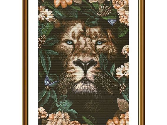 Набір для вишивання хрестом Цар звірів РЕ3527 Нова Слобода