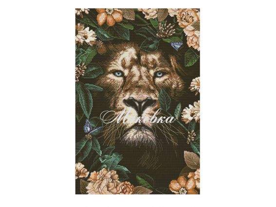 Царь зверей РЕ3527, Нова Слобода, вышивка нитками