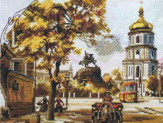 Набір для вишивання хрестом на дизайнерській канві Старий Київ, СР2195, Нова Слобода