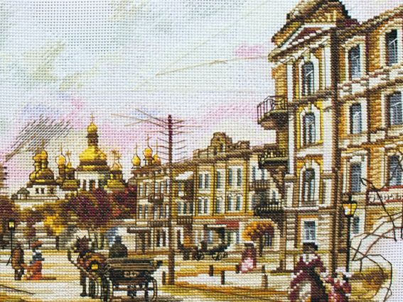 Набір для вишивання хрестом на дизайнерській канві Старий Київ, СР2195, Нова Слобода