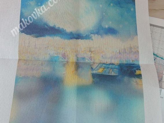 Набір для вишивання хрестом на дизайнерській канві Пісні під місяцем СР3348, Нова Слобода 