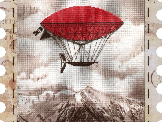КО4014-У Дирижабль, Нова Слобода, вышивка с рамкой КО4014-У Дирижабль, Нова Слобода, вышивка с рамкой
