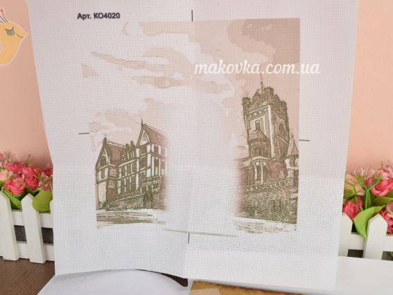 Набор для вышивания крестом с рамкой в комплекте Хаски КО4019, Нова Слобода