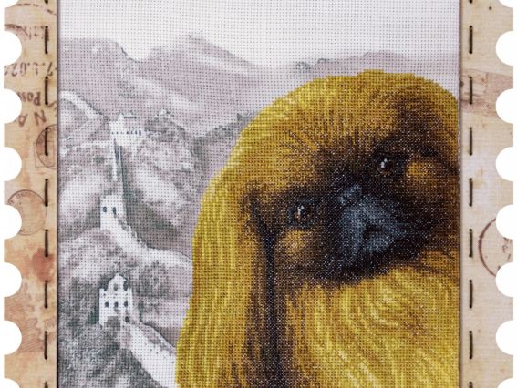 КО4026 Пекинес, Нова Слобода, вышивка с рамкой КО4026 Пекинес, Нова Слобода, вышивка с рамкой