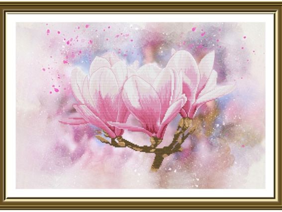 Магнолія Олександрія СВ1601, Нова Слобода Набір для вишивання нитками Магнолія Олександрія СВ1601, Нова Слобода Набір для вишивання нитками