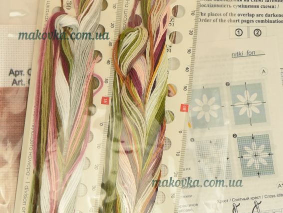 Набор для вышивания нитками Китайский пион СВ3087, Нова Слобода 