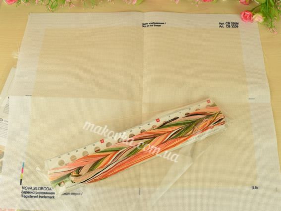 Набір для вишивання хрестиком СВ3209 Букет Космеї Нова Слобода