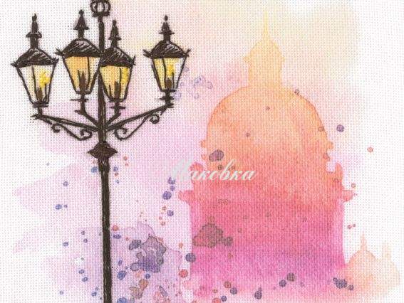 DT-C006 Paint by threads (Италия), РТО Набор для вышивания с напечатанным фоном