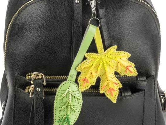 Обвіс для сумки Осіннє листя FLBB-175 Чарівна Країна Набір для вишивання бісером на штучній шкірі 