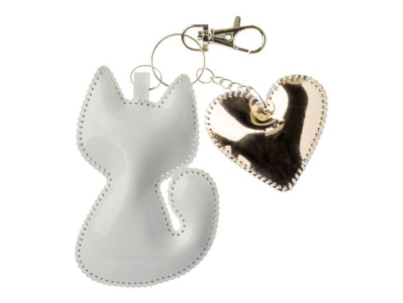 Обвіс для сумки Кошеня з серцем (біле) FLBB-180 Чарівна Країна Набір для вишивання бісером на штучній шкірі 