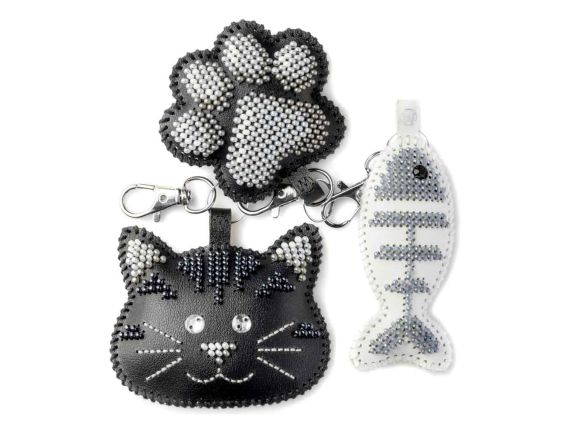 Обвіс для сумки Котяче щастя FLBB-183 Набір для вишивання бісером на штучній шкірі Чарівна Країна