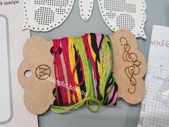 Обвіс для сумки Метелик. Квіткова мрія. FLHL-114 Чарівна Країна Набір для вишивання нитками на штучній шкірі 