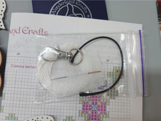 Обвіс для сумки Метелик. Квіткова мрія. FLHL-114 Чарівна Країна Набір для вишивання нитками на штучній шкірі 