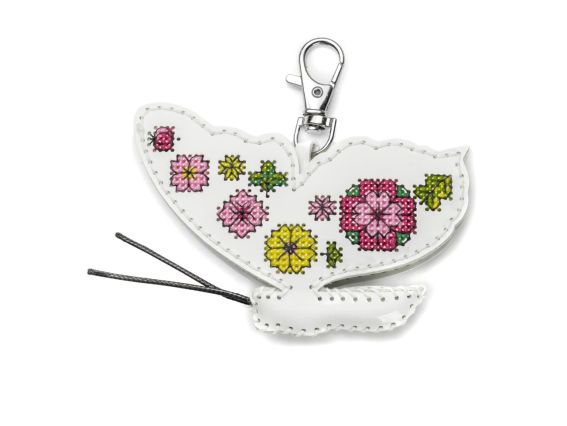 Обвіс для сумки Метелик. Квіткова мрія. FLHL-114 Чарівна Країна Набір для вишивання нитками на штучній шкірі 