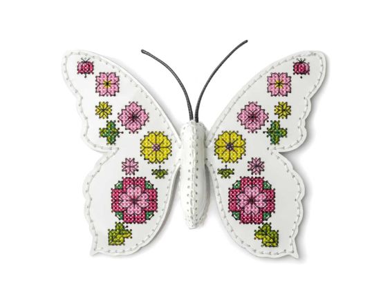 Обвіс для сумки Метелик. Квіткова мрія. FLHL-114 Чарівна Країна Набір для вишивання нитками на штучній шкірі 