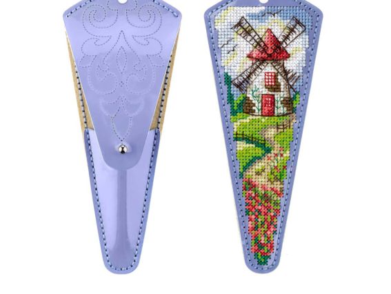 Чохол для ножиць Млин FLTL-085 Чарівна Країна Набір для вишивання нитками на штучній шкірі 