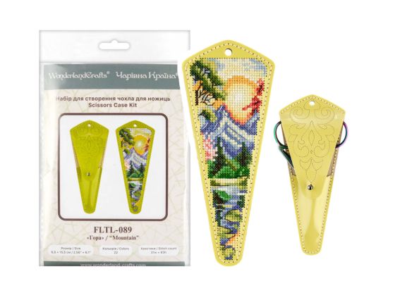 Чехол для ножниц Гора FLTL-089 Wonderland Crafts Вышивка нитками на искусственной коже 